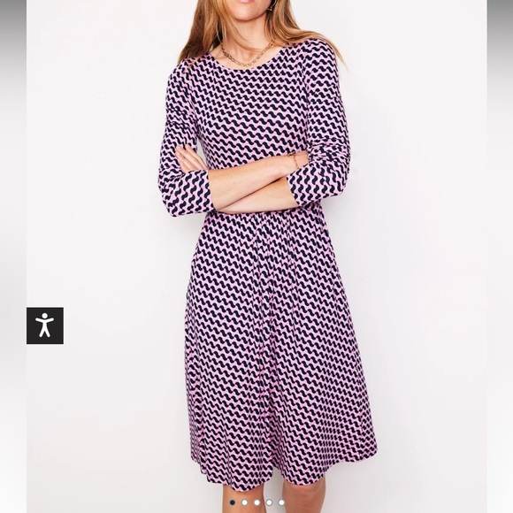 NEW Boden | Amelie Long Sleeve Dress | Sherbert Terrace Swirl | 8R | NWT‎ - Picture 2 of 16